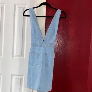 Denim overall dress
